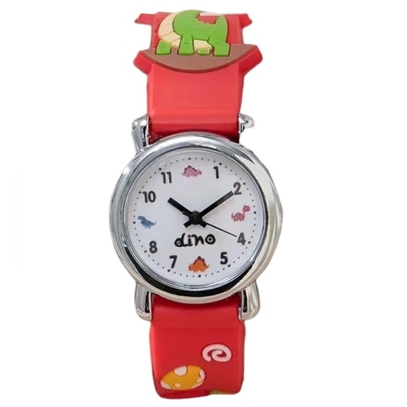 Watch Dinosaur Dino Youth Quartz Silicone Colorful Buckle Band Analog - Picture 9 of 16